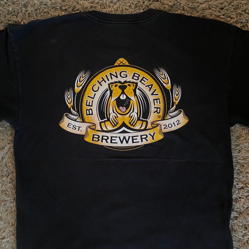 Belching Beaver T Shirt (Classic Logo)